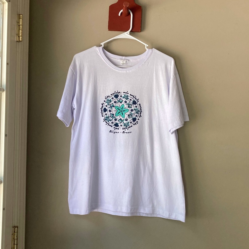 FINAL PRICE Brazil  100% Cotton Tourist Graphic Tee S - Picture 2 of 5